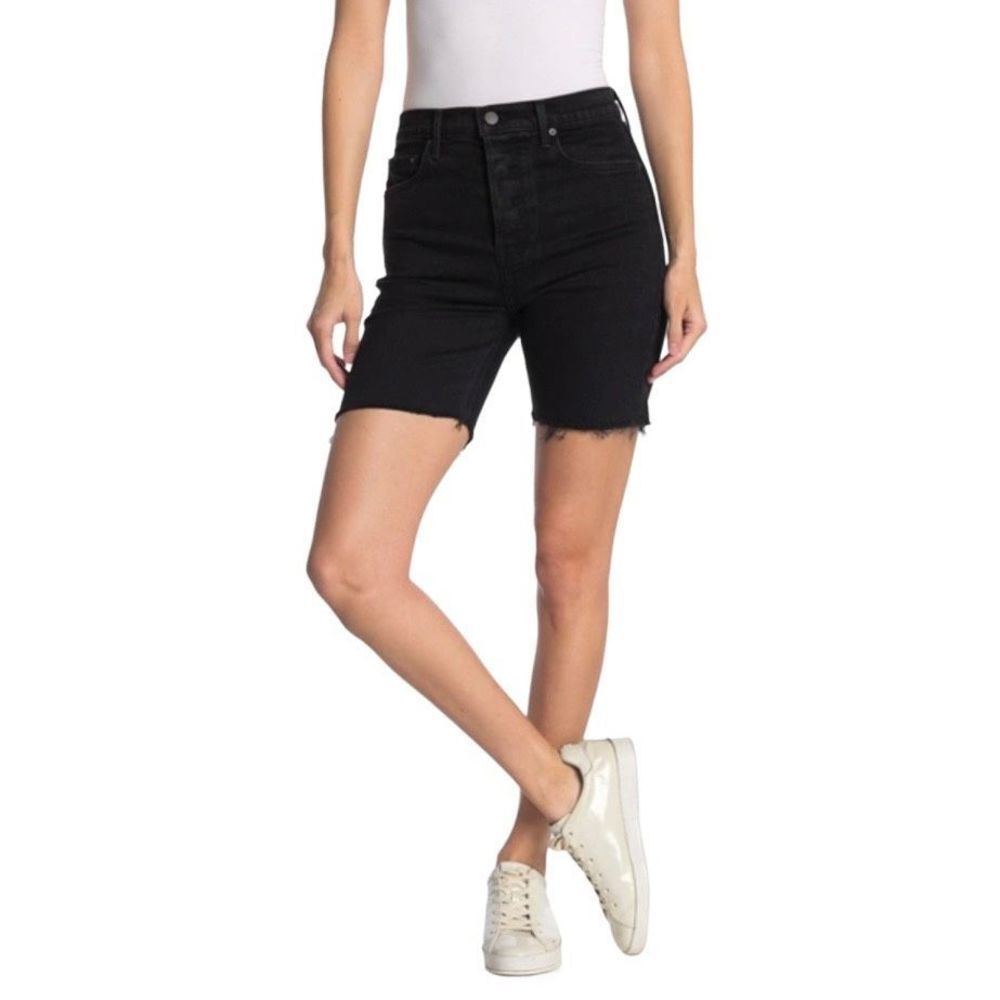 GRLFRND Riley G1319 High Wasit Cut-Off Shorts, Downtown Black, sz 23, XXS, 00